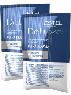 Пудра для обесцвечивания волос DE LUXE ultra blond 30 г 2 шт