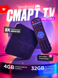 Смарт приставка для телевизора wifi android tv box