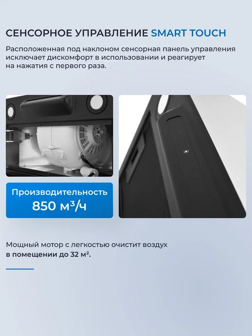 ZUGEL Встраиваемая вытяжка ZHI523B, черный, черный, фото 2