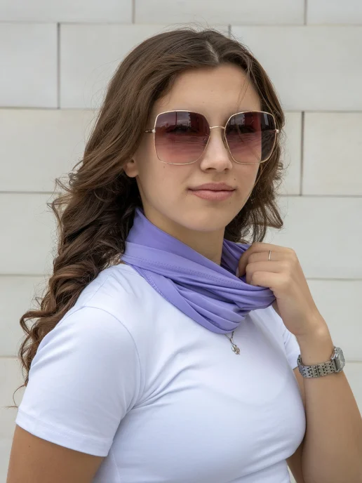 UVAJUHA Бандана,повязка на голову,снуд, бафф, фиолетовый, фото 7