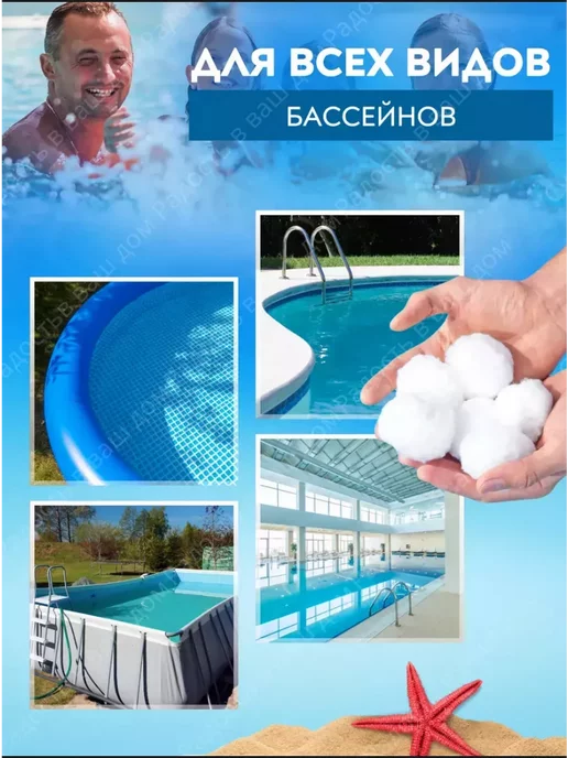 Наполнитель INTEX 29045 Fiber Ball для песчаных фильтров, вариант, фото 2