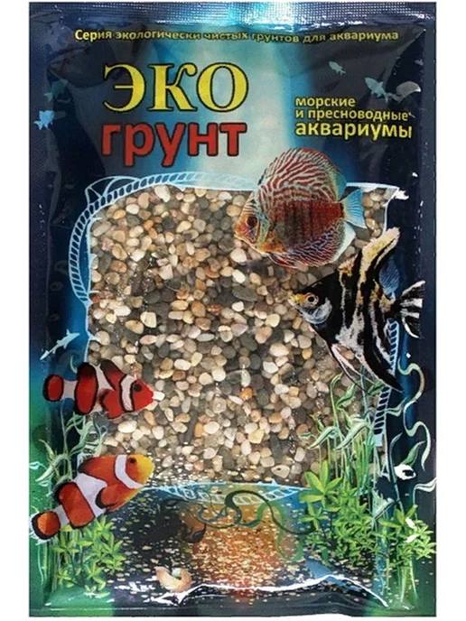 Экогрунт Грунт для аквариума Феодосия галька № 0, 2 - 5 мм 3,5 кг, 3,5 кг, фото 2
