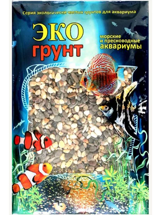 Экогрунт Грунт для аквариума Феодосия галька № 1, 5 - 10 мм 7 кг, 7 кг, фото 2