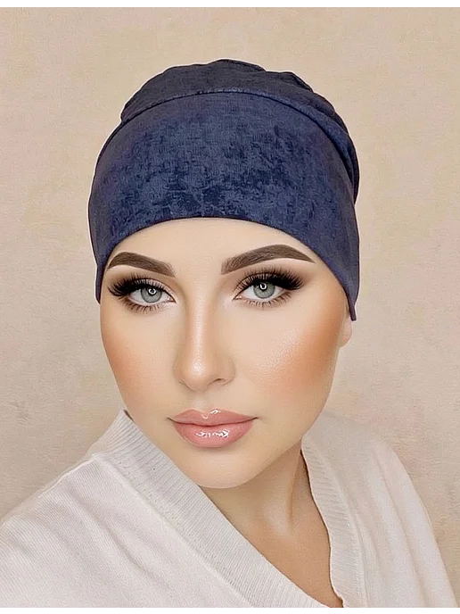 LARA DESIGN Чалма головной убор шапочка после химиотерапии, синий, фото 2