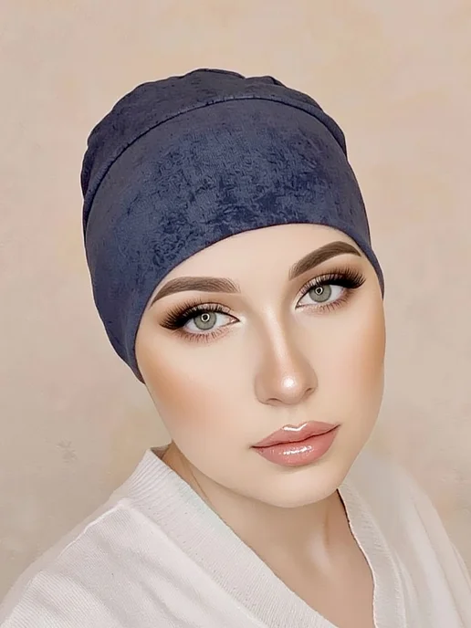 LARA DESIGN Чалма головной убор шапочка после химиотерапии, синий, фото 4