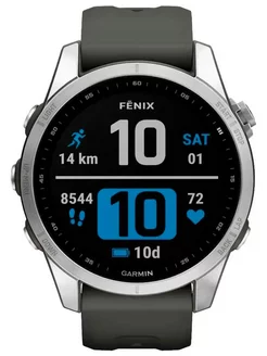 Спортивные часы Fenix 7S Silver с серым ремешком