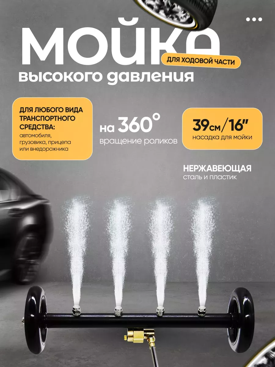 Очиститель для ходовой части для мойки высокого давления