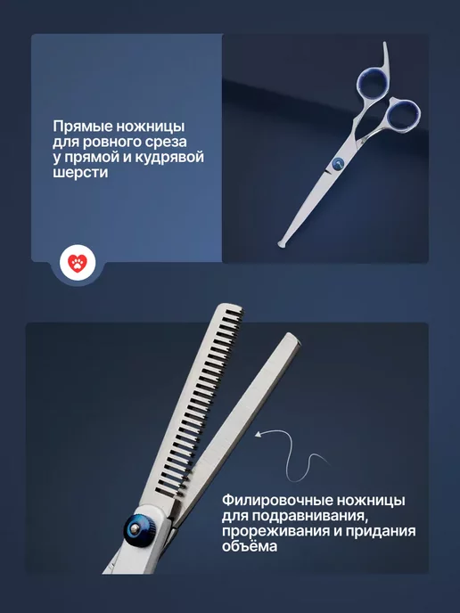 Плюмс Набор ножниц для груминга Golden Pet, вариант, фото 2