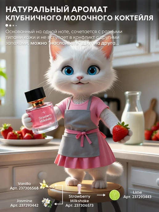 JUNGLEWATER Клубничный молочный коктейль Strawberry Milkshake духи 50 мл, 50 мл, фото 2
