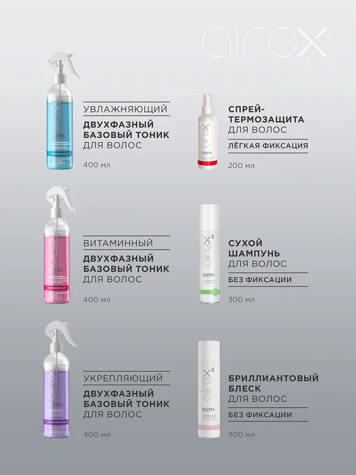ESTEL Сухой шампунь для объема волос AIREX без отдушки, 300 мл, 300 мл, фото 4