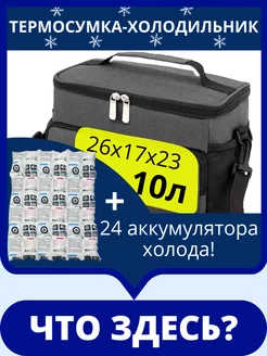 Термосумка холодильник с аккумулятором холода маленькая 10 л