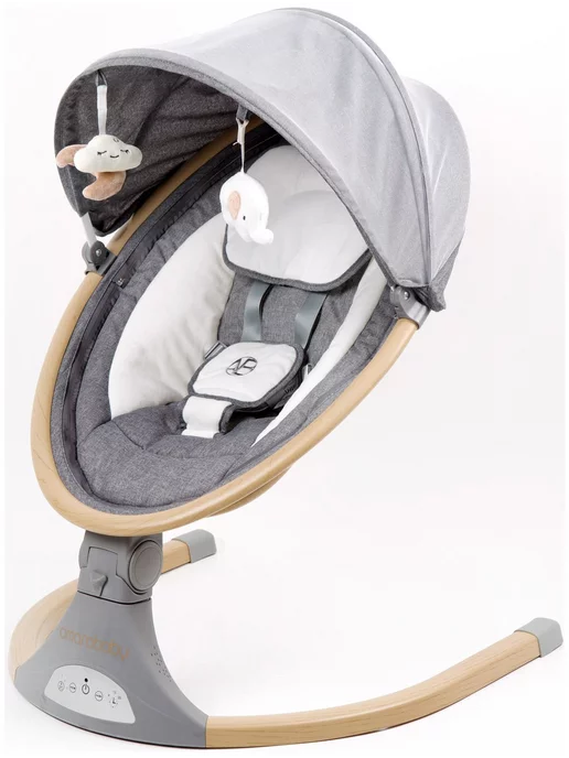 AmaroBaby Детские электрокачели ERGO SWING серый, серый