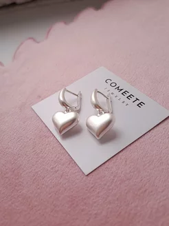 Серьги с подвесками сердца бижутерия Comeete Jewelry 237358560 купить за 443 ₽ в интернет-магазине Wildberries