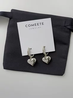 Серьги с подвесками сердца бижутерия Comeete Jewelry 237360396 купить за 561 ₽ в интернет-магазине Wildberries