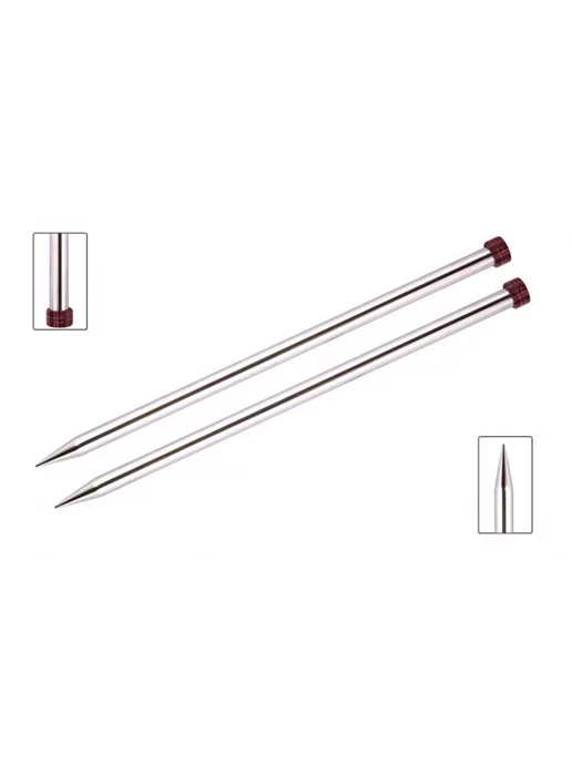 KnitPro Спицы прямые Nova Metal 4мм 35см, 10217, вариант