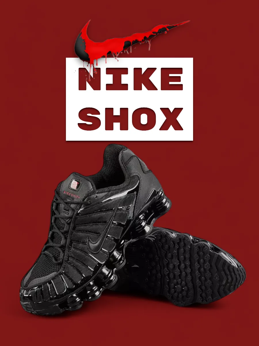 All black nike shox best sale