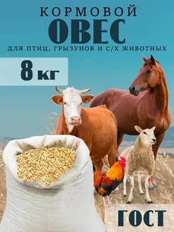 Овес корм для животных и птиц 8кг