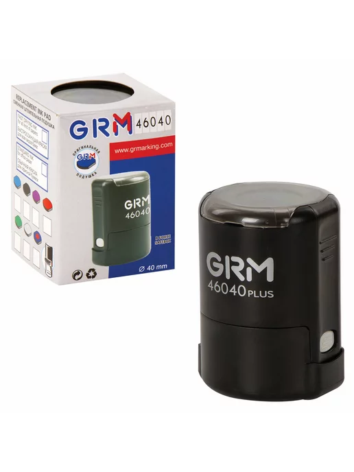 GRM Оснастка для печатей оттиск 40 мм, синий, 46040, синий, фото 2