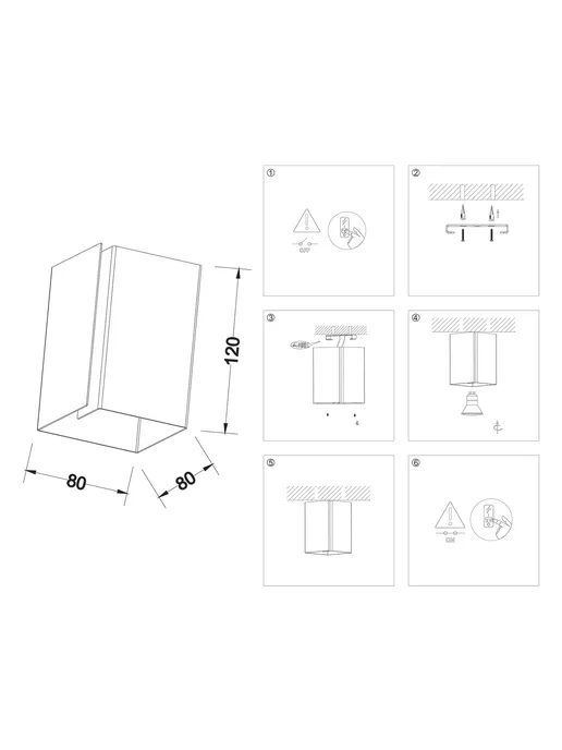 AMBRELLA LIGHT Точечный светильник спот потолочный в спальню Е27, белый, фото 5