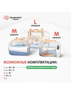 Сумка в роддом прозрачная для мамы и малыша