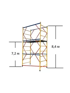 Вышка-тура ВСП - 250 2,0х2,0 Высота - 8.4 м ЭКОНОМ