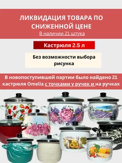 Кастрюля эмалированная 2.5 л с жаропрочной крышкой для плиты Omelia 237559160 купить за 988 ₽ в интернет-магазине Wildberries