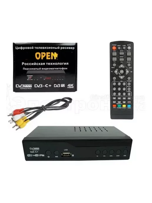 Ресивер телевизионный цифровая приставка TV (OpenВox-ф009), черный, фото 2