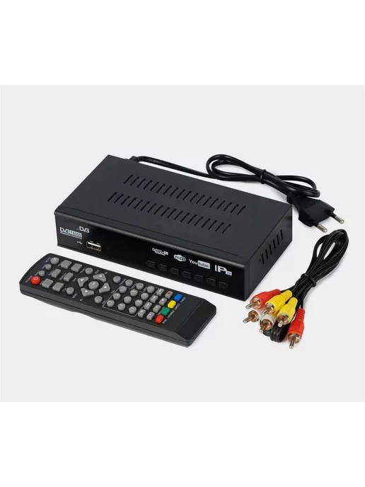 Ресивер для цифрового ТВ DVB-T2 приставка ТВ, черный, фото 3