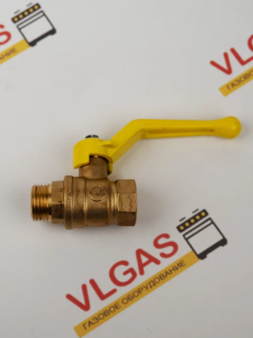 Vlgas Газовый шаровый кран 1 2 дюйма (15мм) рычаг гайка штуцер, штуцер, фото 2
