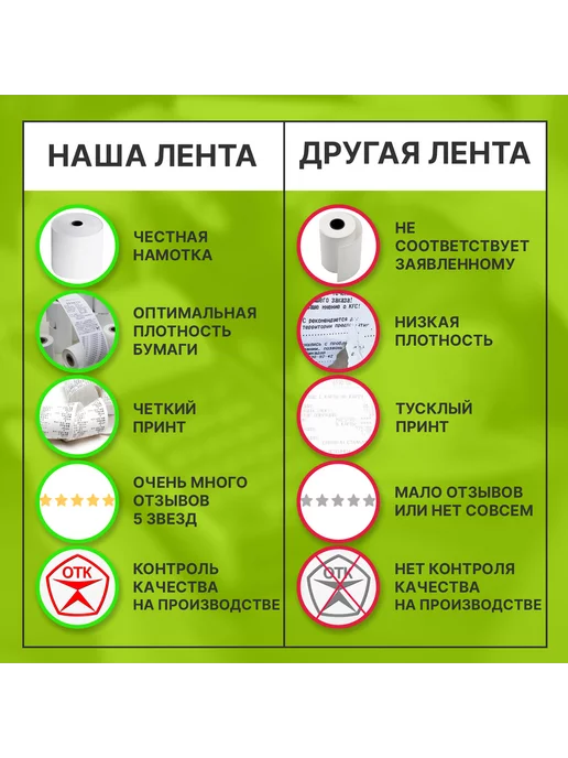 Black Print Чековая лента термо 57 мм, D-35 мм ( длина 17 м, упак 8 шт), 17 м, 8 шт, фото 2