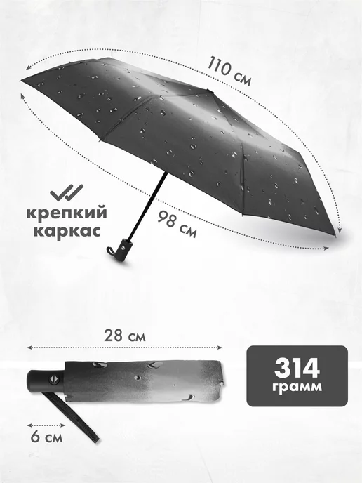 Umbrella World Зонт автомат антиветер складной, вариант, фото 2