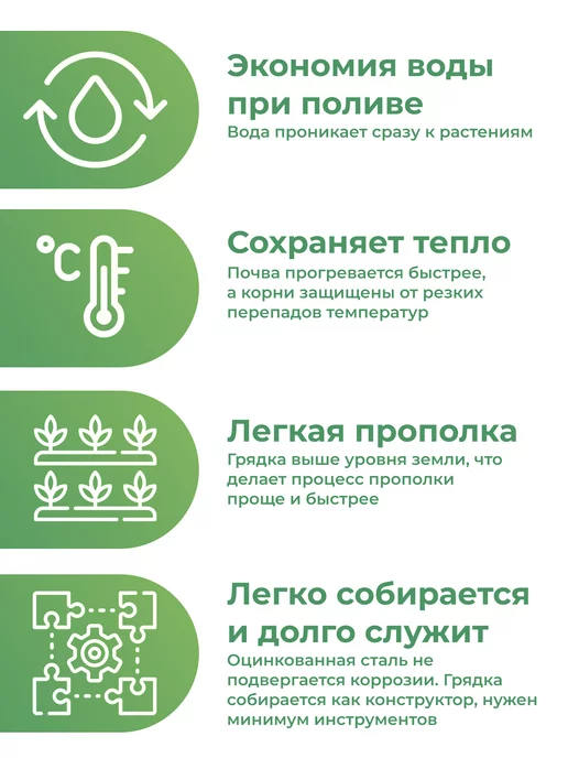 По Уму Грядки оцинкованные металлические, пирамида, серый, фото 4