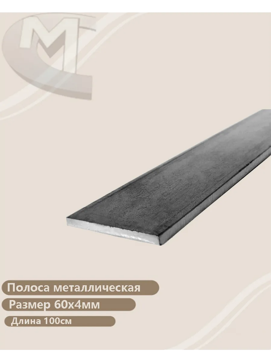 Полоса металлическая 60х4мм 100см (1 штук)