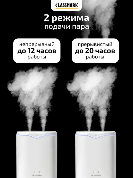 Classmark Увлажнитель воздуха для дома 2 литра, белый, фото 4