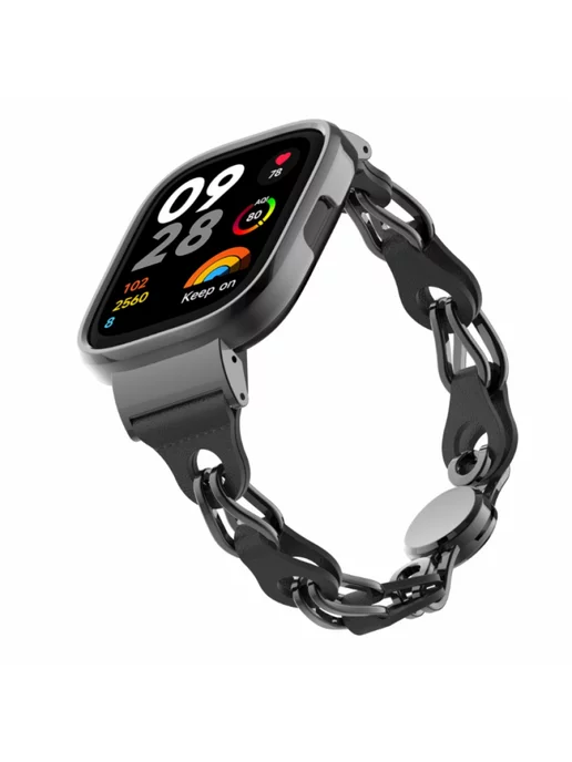 MyPads Металлический Ремешок для Часов Xiaomi Redmi Watch 2 Lite, черный