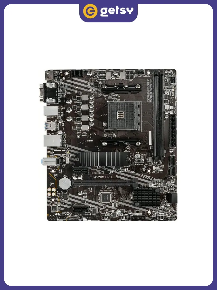 MSI Материнская плата A520M PRO Micro-ATX, AM4 DDR4