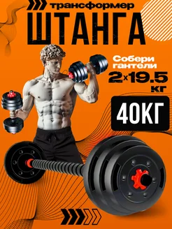 Штанга спортивная 40 кг гантели разборные 40кг (2х20 кг)