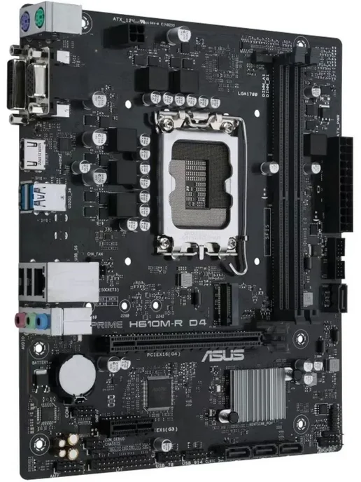 Asus Материнская плата PRIME H610M-R D4-SI Micro-ATX LGA1700 DDR4, microatx, фото 2