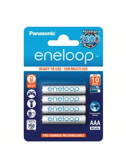 аккумуляторы Panasonic AAA 800 mAh, 4 шт Panasonic Eneloop 237702997 купить за 1 231 ₽ в интернет-магазине Wildberries