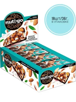 Батончик с миндалем, кокосом и карамелью Nut&Go