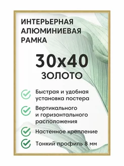 Металлическая рамка 30х40 ALTIRO 237786597 купить за 446 ₽ в интернет-магазине Wildberries