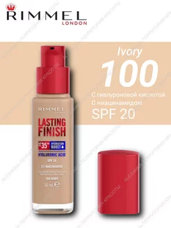 Тональный крем Lasting Finish 35H тон 100 Ivory 30 мл Rimmel 237845504 купить за 1 494 ₽ в интернет-магазине Wildberries