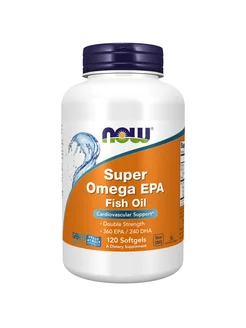 Super Omega EPA, рыбий жир с ЭПК, 120 капсул