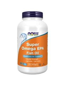 Super Omega EPA, рыбий жир с ЭПК, 240 капсул