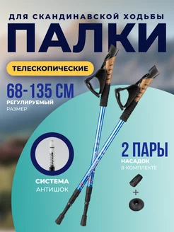 Палки для скандинавской ходьбы телескопические 68-135 см