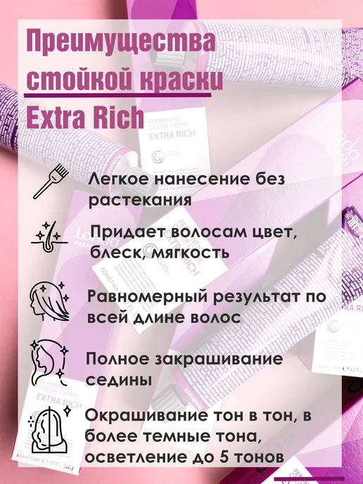 Londa Professional Стойкая крем - краска для волос Extra Rich 5 77, коричневый, фото 3