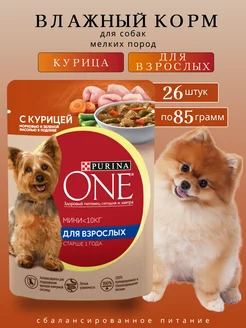 Влажный корм для собак мелких пород Purina ONE 237906544 купить за 843 ₽ в интернет-магазине Wildberries