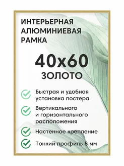 Металлическая рамка 40х60 ALTIRO 237915834 купить за 694 ₽ в интернет-магазине Wildberries