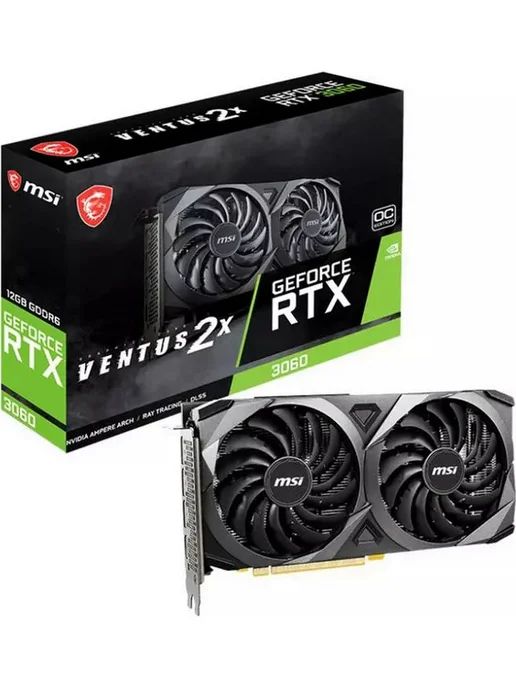 MSI Видеокарта GeForce RTX 3060, черный, фото 2