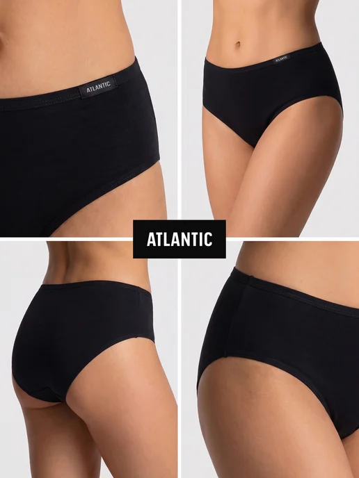 ATLANTIC Трусы женские классика Атлантик, черный, фото 2